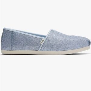 TOMS Women's Light Blue Glitter Alpargata